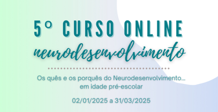 Save the date: 5.º curso em neurodesenvolvimento pré-escolar começa em janeiro
